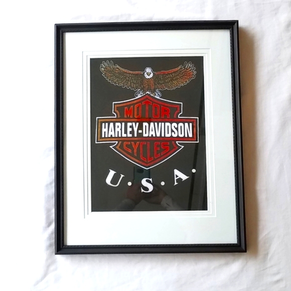 Harley Davidson Framed Graphic Print - Picture 5 of 5